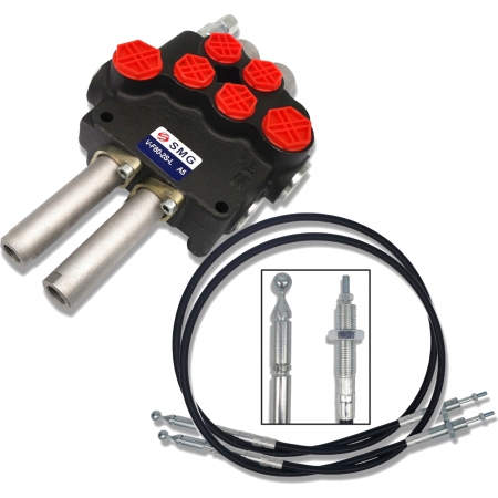 ROZDZIELACZ HYDRAULICZNY 2 SEK 80L NA LINKI 2x2m